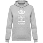 Sweat Femme Un Grand Coeur et des Grands Poumons - Gris