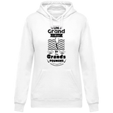 Sweat Femme Un Grand Coeur et des Grands Poumons - Blanc