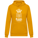 Sweat Femme Un Grand Coeur et des Grands Poumons - Jaune