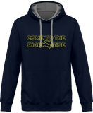 Sweat Homme Come to the shark side - Bleu marine / Capuche grise