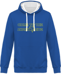 Sweat Homme Come to the shark side - Bleu roi / Capuche blanche