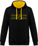 Sweat Homme Come to the shark side - Noir / Capuche jaune