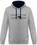 Sweat Homme Come to the shark side - Gris / Capuche bleu marine
