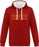 Sweat Homme Come to the shark side - Rouge / Capuche blanche