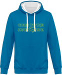 Sweat Homme Come to the shark side - Turquoise / Capuche blanche