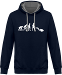 Sweat Homme Evolution - Bleu marine / Capuche grise