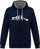 Sweat Homme Evolution - Bleu marine / Capuche grise