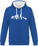 Sweat Homme Evolution - Bleu / Capuche blanche