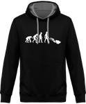 Sweat Homme Evolution - Noir / Capuche grise