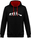 Sweat Homme Evolution - Noir / Capuche rouge