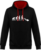 Sweat Homme Evolution - Noir / Capuche rouge