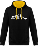 Sweat Homme Evolution - Noir / Capuche jaune