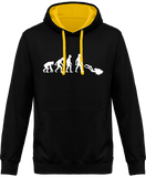 Sweat Homme Evolution - Noir / Capuche jaune