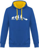 Sweat Homme Evolution - Bleu / Capuche jaune