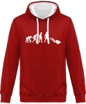 Sweat Homme Evolution - Rouge / Capuche blanche