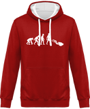 Sweat Homme Evolution - Rouge / Capuche blanche