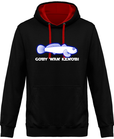Sweat Homme Goby Wan Kenobi - Noir / Capuche rouge