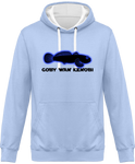 Sweat Homme Goby Wan Kenobi - Bleu ciel / Capuche blanche