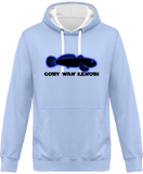 Sweat Homme Goby Wan Kenobi - Bleu ciel / Capuche blanche