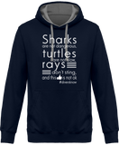 Sweat Homme Divers know - Bleu marine / Capuche grise