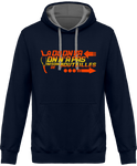 Sweat Homme Là où on va, on n'a pas besoin de bouteilles - Bleu marine / Capuche grise