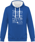 Sweat Homme Divers know - Bleu / Capuche blanche