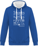 Sweat Homme Divers know - Bleu / Capuche blanche