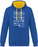Sweat Homme Divers know - Bleu / Capuche jaune