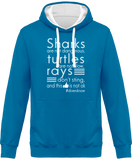 Sweat Homme Divers know - Turquoise / Capuche blanche