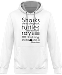 Sweat Homme Divers know - Blanc / Capuche grise