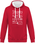 Sweat Homme Divers know - Rouge / Capuche blanche
