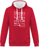 Sweat Homme Divers know - Rouge / Capuche blanche