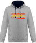 Sweat Homme Là où on va, on n'a pas besoin de bouteilles - Gris / Capuche bleu marine