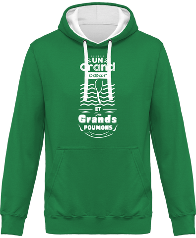 Sweat Homme Un Grand Coeur et des Grands Poumons