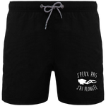 Short de Bain Homme J'peux pas, j'ai plongée - Noir