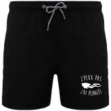 Short de Bain Homme J'peux pas, j'ai plongée - Noir
