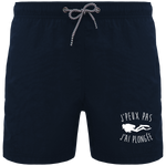 Short de Bain Homme J'peux pas, j'ai plongée - Bleu marine