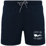 Short de Bain Homme J'peux pas, j'ai plongée - Bleu marine