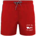 Short de Bain Homme J'peux pas, j'ai plongée - Rouge