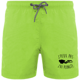 Short de Bain Homme J'peux pas, j'ai plongée - Vert anis