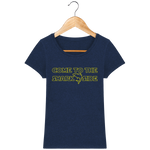 T-Shirt Femme Come to the Shark Side - Bleu nuit chiné