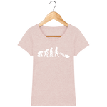 T-Shirt Femme Evolution - Rose poudré chiné