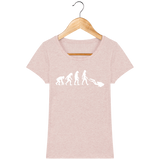 T-Shirt Femme Evolution - Rose poudré chiné