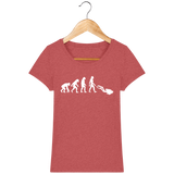 T-Shirt Femme Evolution - Rouge chiné