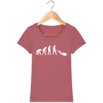 T-Shirt Femme Evolution - Framboise chiné