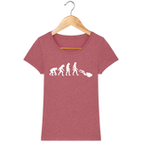 T-Shirt Femme Evolution - Framboise chiné