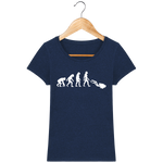 T-Shirt Femme Evolution - Bleu nuit chiné