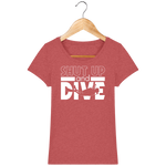 T-Shirt Femme Shut Up and Dive - Rouge chiné