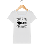 T-Shirt Femme J'peux pas j'ai plongée - Blanc