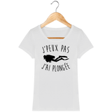 T-Shirt Femme J'peux pas j'ai plongée - Blanc